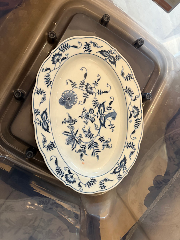blue Danube oval platter