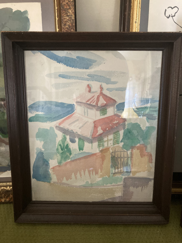 Framed original Elizabeth Grant watercolor