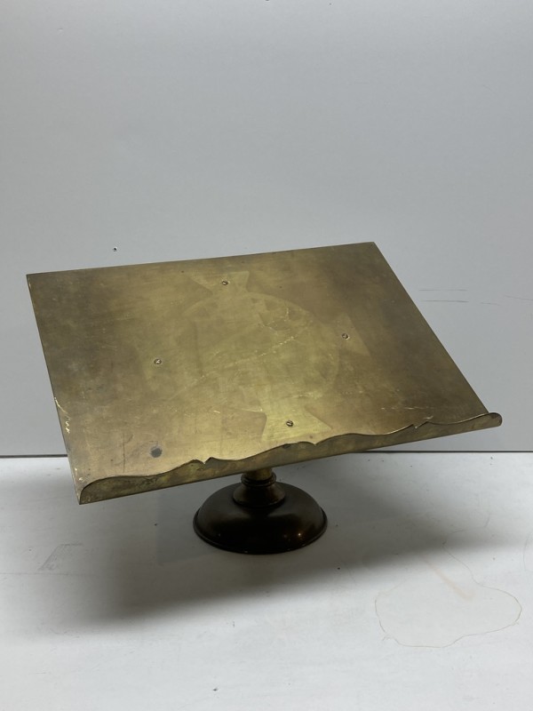 table top solid brass book stand
