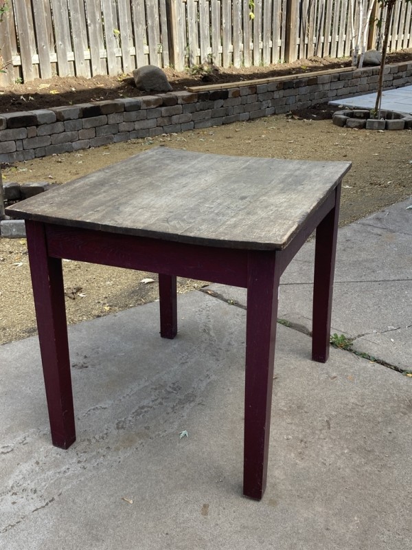 Primitive small kitchen table