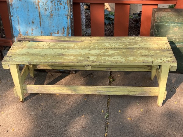 painted primitive bench