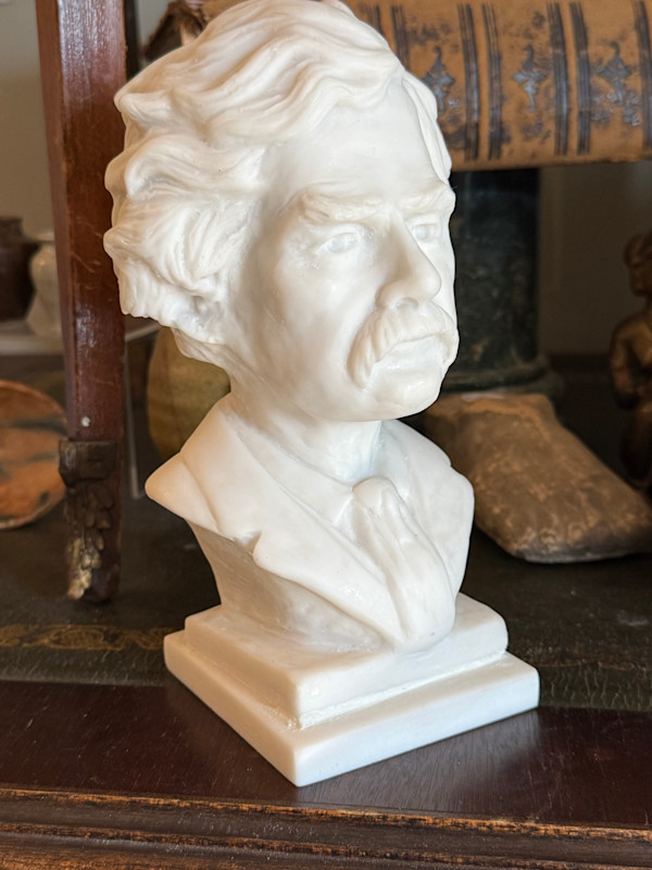 marble bust of Mark Twain