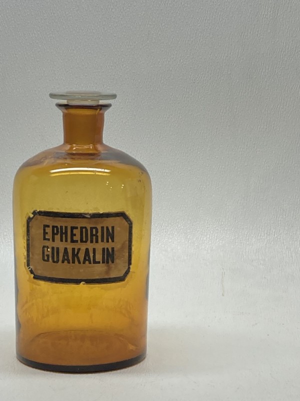 Large medical bottle amber