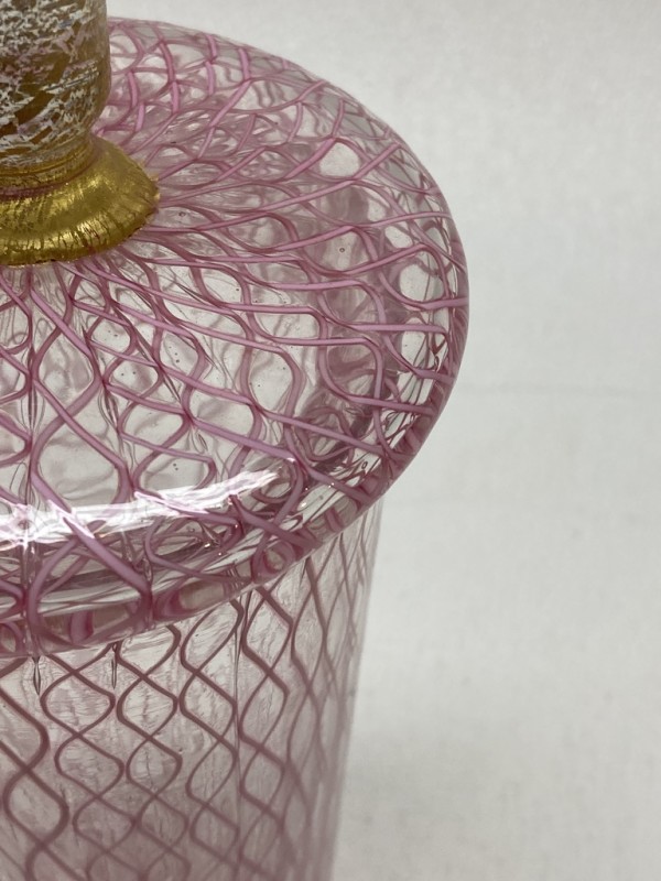 1950's Venetian art glass pink vase