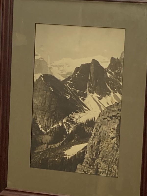 1930' framed photograph of mountains