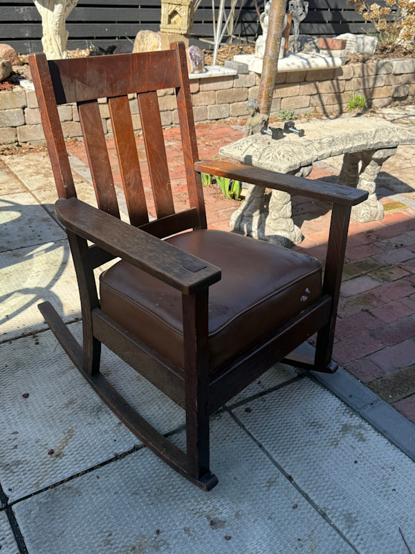 Mission oak rocking chair