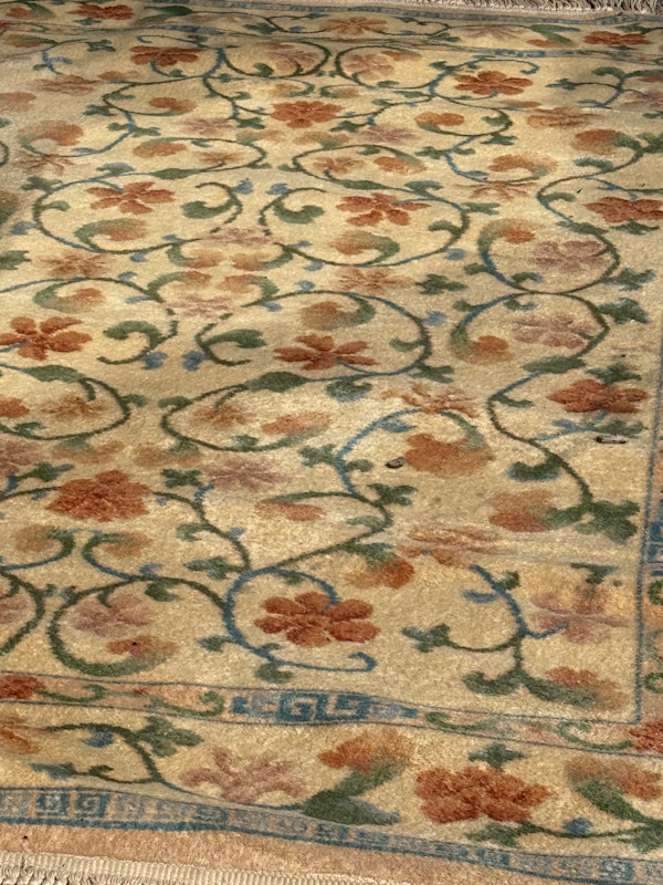 Hand made wood rug