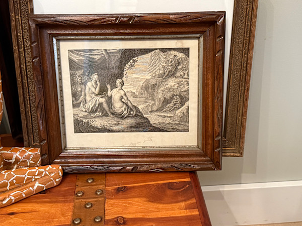 framed  Polyphemus and Acis love Galatea steel engraving