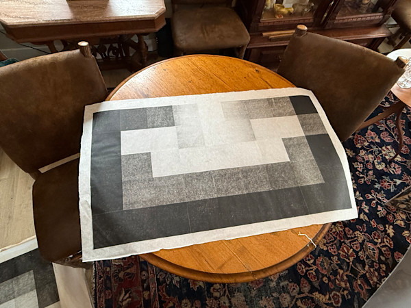 Curtis Pederson Geometric modern mono print, Image 2.