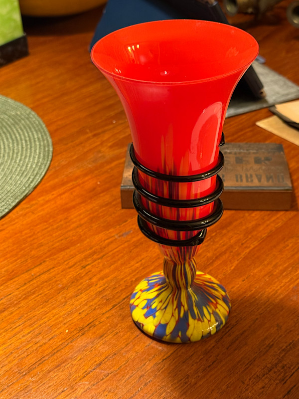 Ornate Czech vase