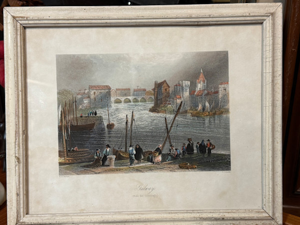 Hand colored Galway engraving