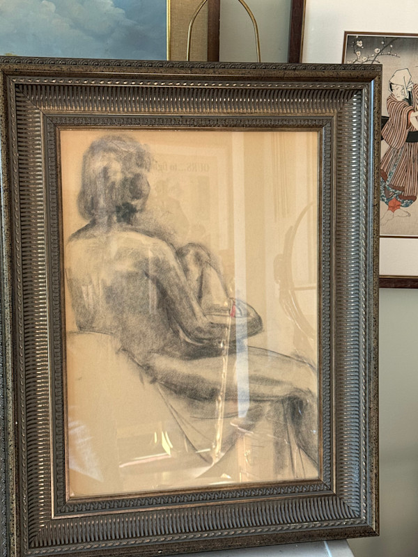 framed original nude sketch, Image 2.