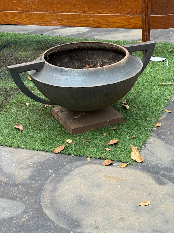Arts n Crafts era iron urn