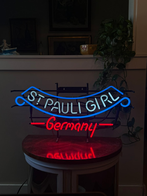 St. Pauli Girl beer neon sign