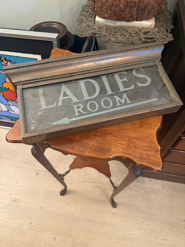 Brass "Ladies Room" light up sign