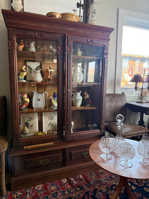 Renaissance Revival walnut bookcase