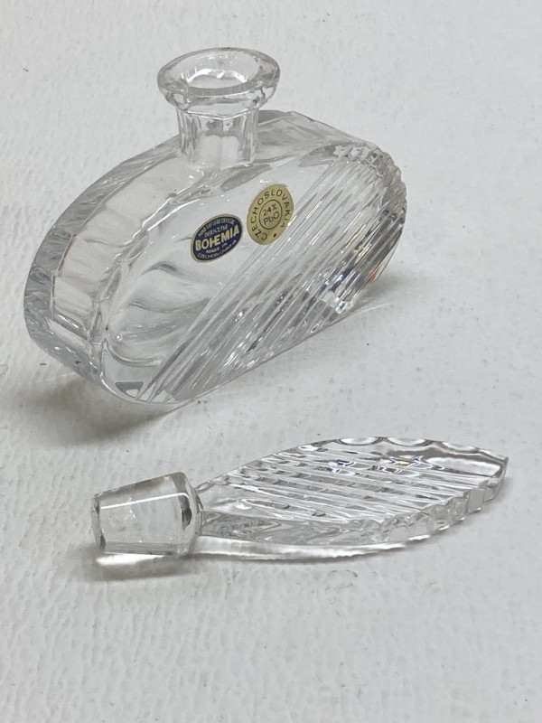 vintage CZECH Art Deco perfume bottle