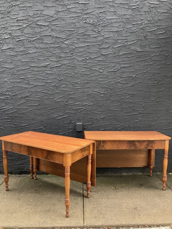 Pair of double D drop leaf tables (extention dining table)