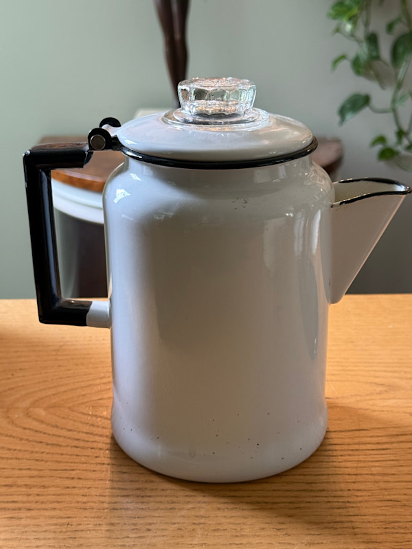 Enamel coffee pot