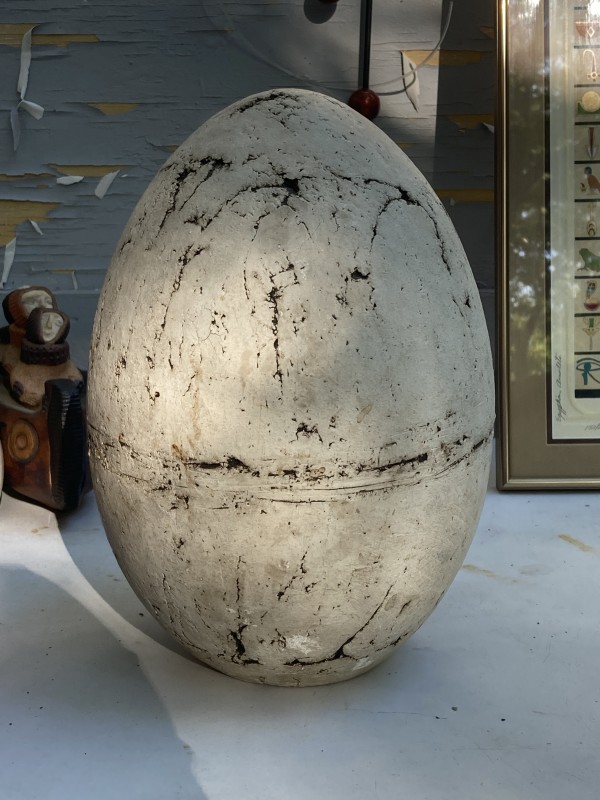 Handmade pottery egg