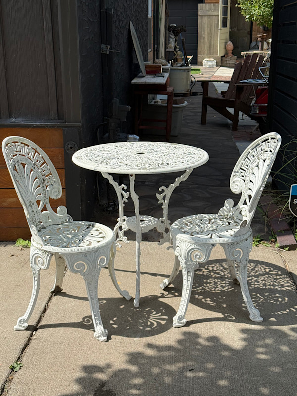 3 piece aluminum patio set