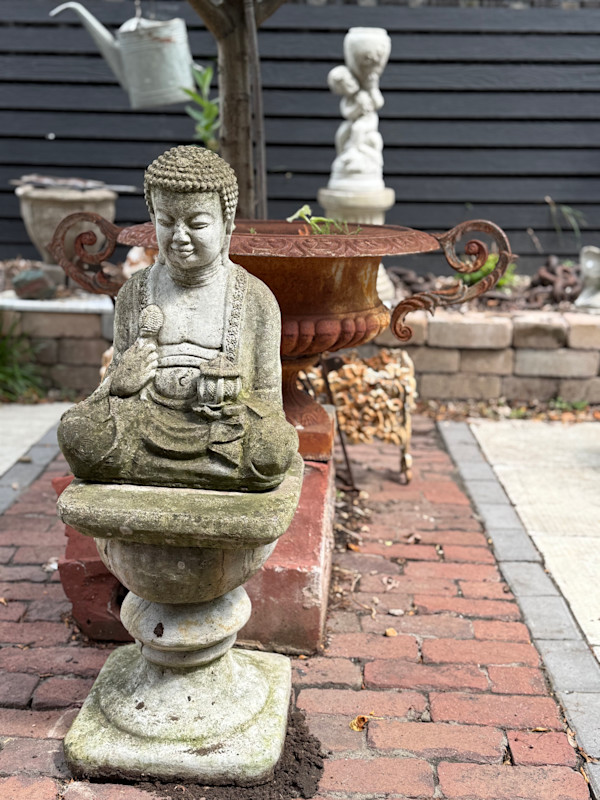 Garden cement buddah