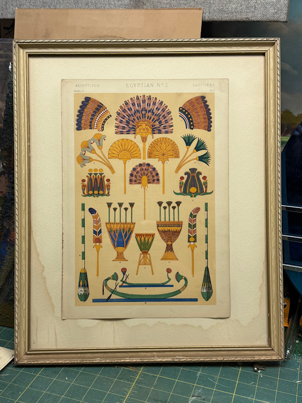 Egyptian colored decoration lithograph
