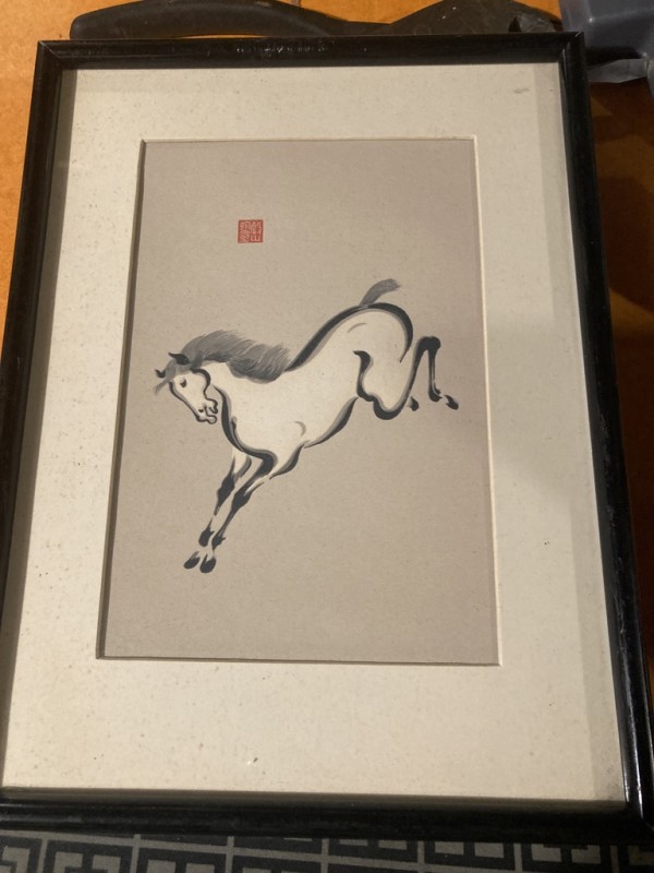Japanese woodblock of horse