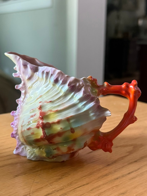 vintage German porcelain shell creamer