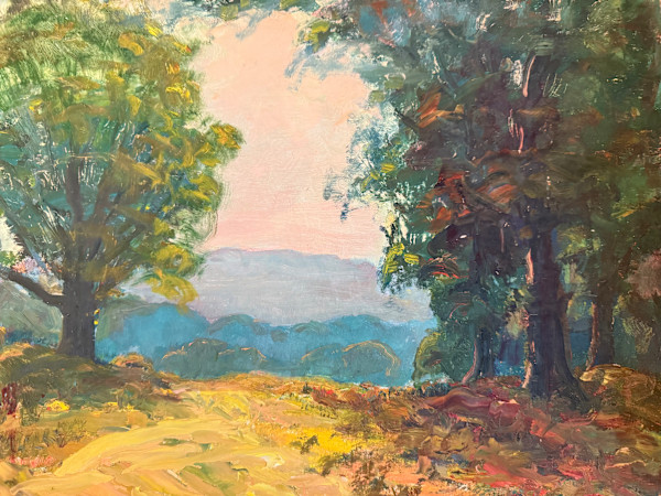 Carl G. T. Olson original oil painting on board summer landscape SD13