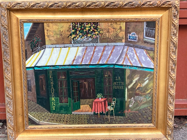 Original oil on canvas Paris scene