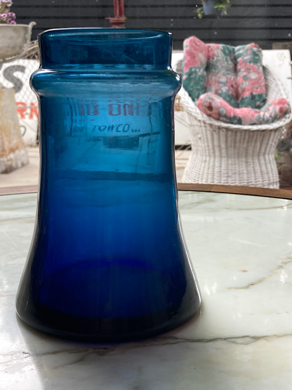 cobalt tapered glass vase