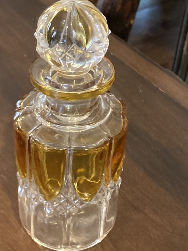 Amber and Clear Val St. Lambert perfume bottle by Perfume
