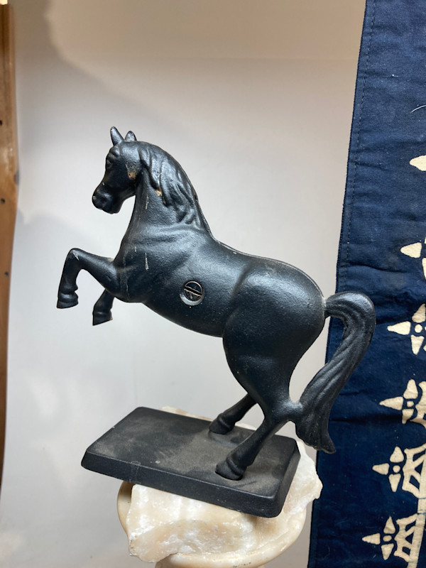 black metal horse bank