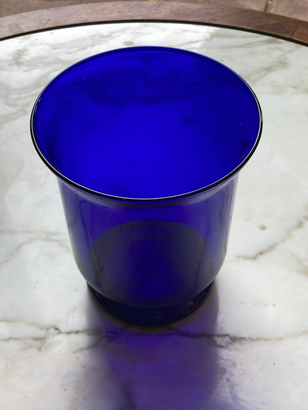 cobalt tapered glass vase