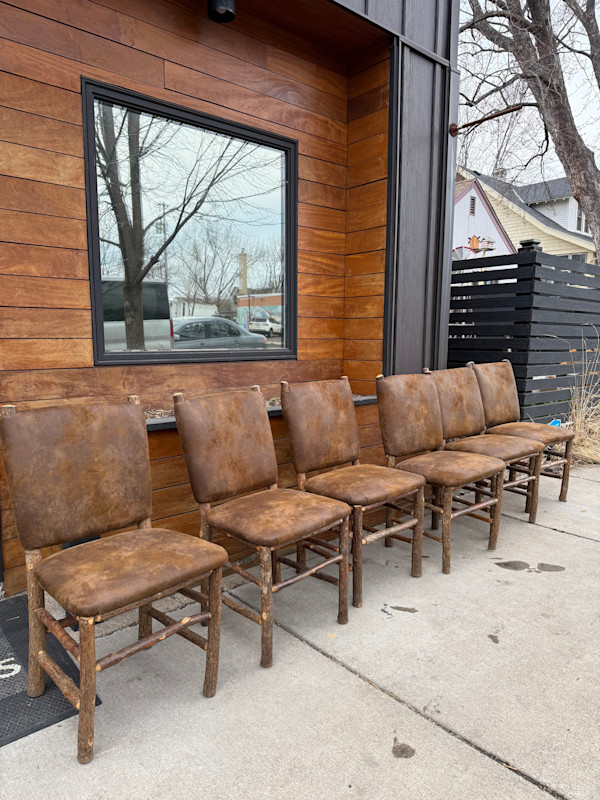 set of  6 Old Hickory chairs, Image 2.