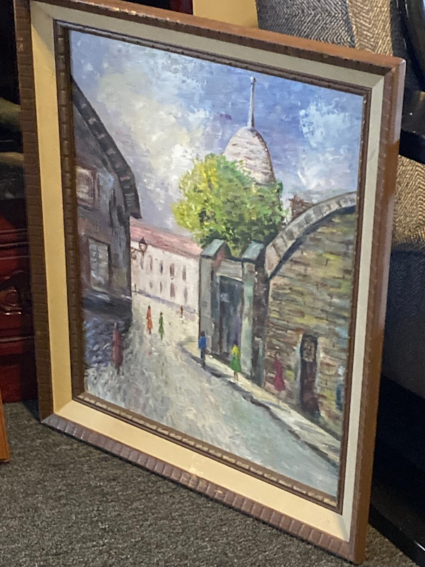 Paris painting on board