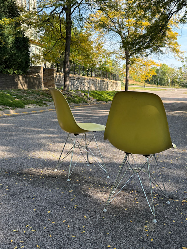 Herman Miller yellow scoop chair