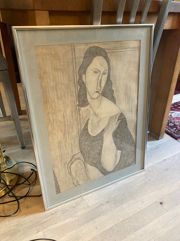 Drawing of Modigliani figure
