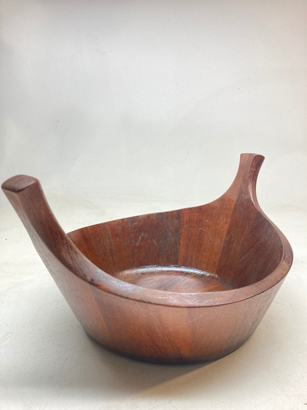 Jens Quistgaard Staved teak Dansk serving bowl