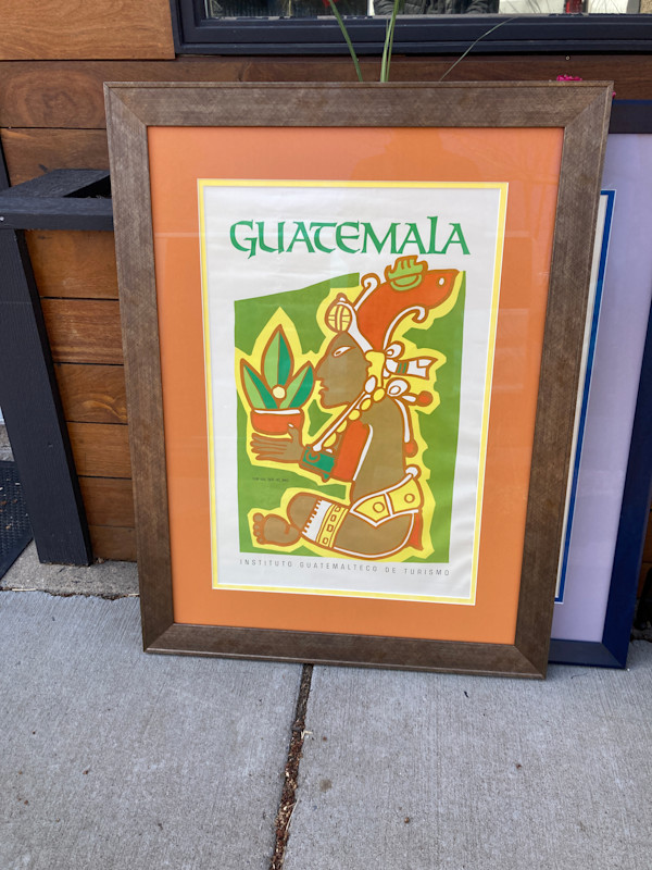Framed Guatemala travel poster