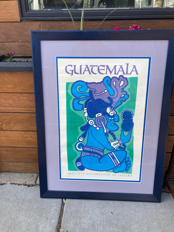Framed Guatemala travel poster