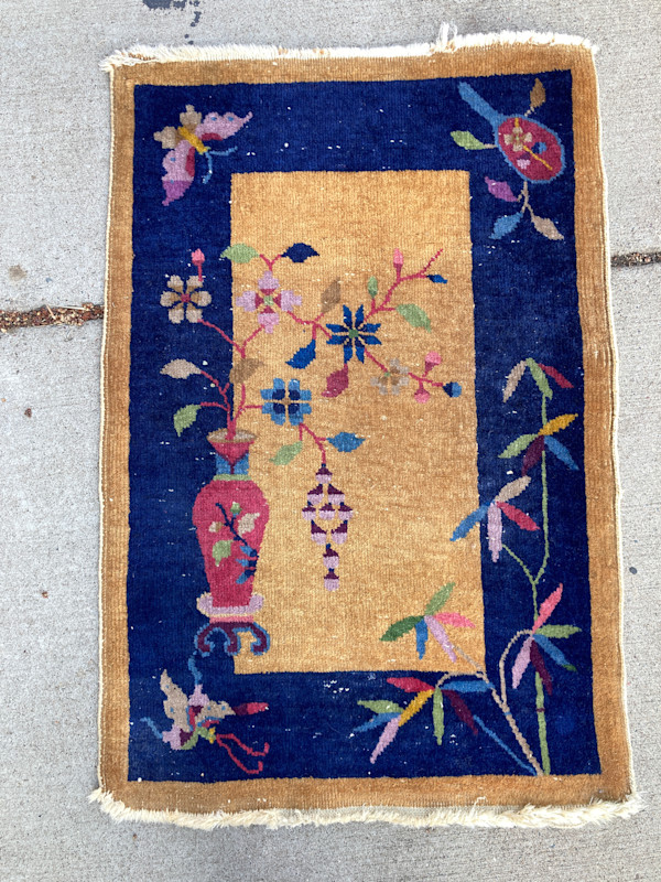 vintage art deco Chinese rug