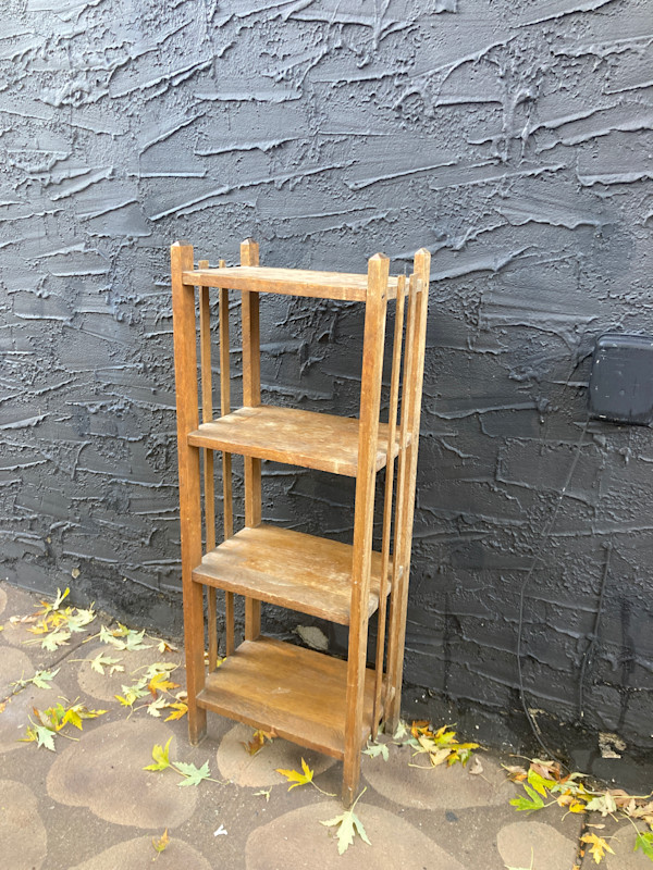 small mission oak shelf