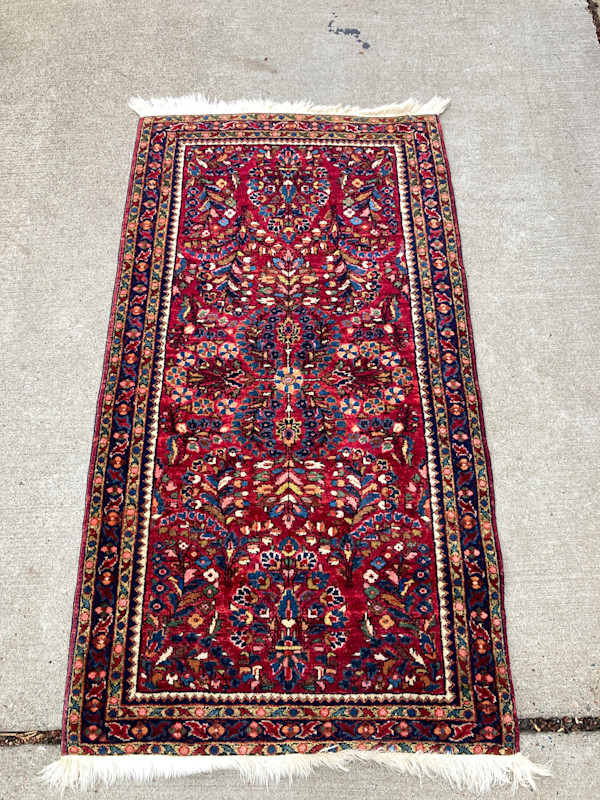 hand made antique Hamadan wool rug