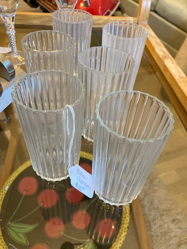 Set of 6 Italian water glasses