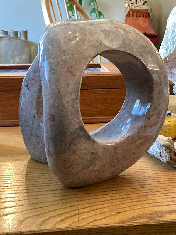 polished pink marble sculpture