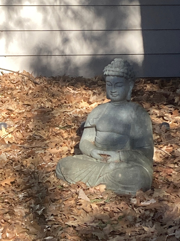 Blue granite Buddha figure