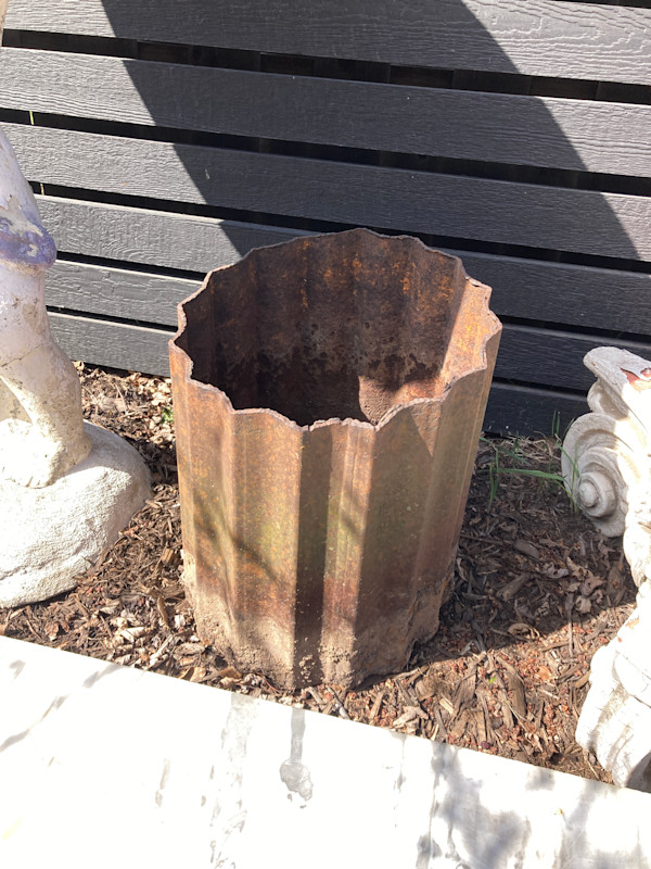 Cast Iron column artifact planter