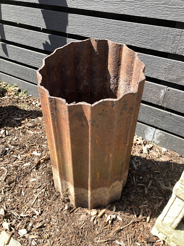 Cast Iron column artifact planter